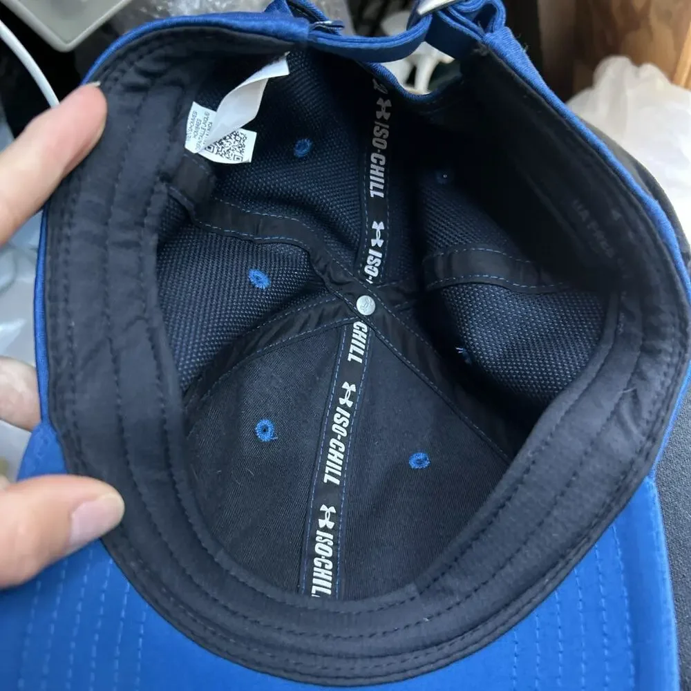 Under Armour Mens Sportstyle Adjustable Sliding Closure Sweat Band Blue
